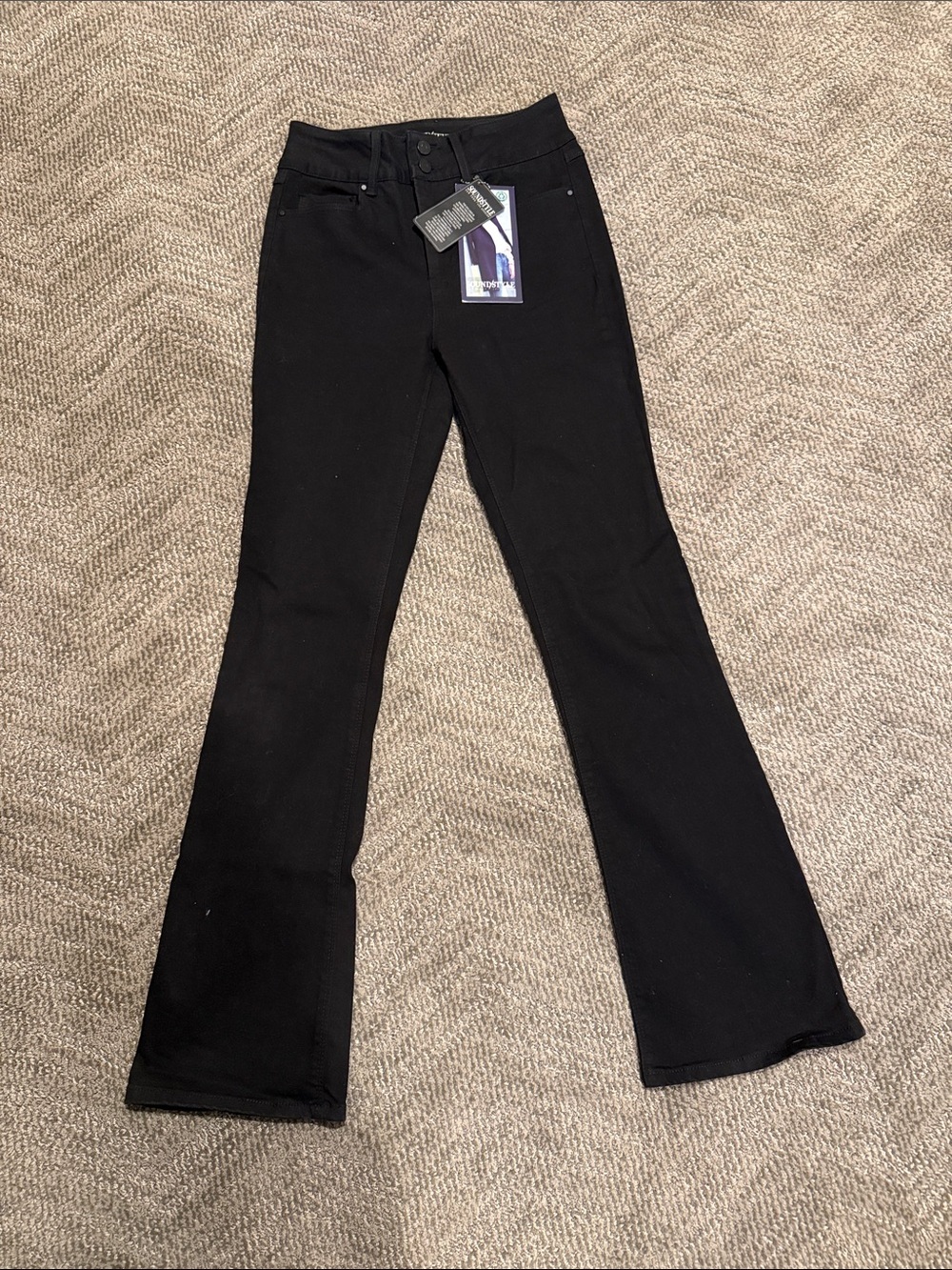 Black Women's Boot Cut Jeans - Classic Stretch Fit size 6